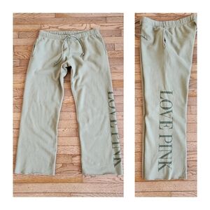 Womens Victoria's Secret PINK Green Sweat Pants Size Large